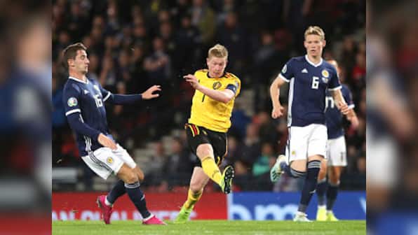 Euro 2020 qualifiers: Kevin De Bruyne best playmaker in the world, says Belgium coach Roberto Martinez after Scotland win