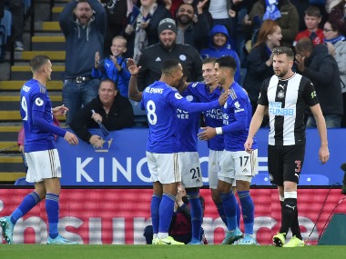 Premier League: Jamie Vardy nets twice in Leicester City's 5-0 thrashing of Newcastle United, takes team to third place Premier League: Jamie Vardy nets twice in Leicester City's 5-0 thrashing of Newcastle United, takes team to third place