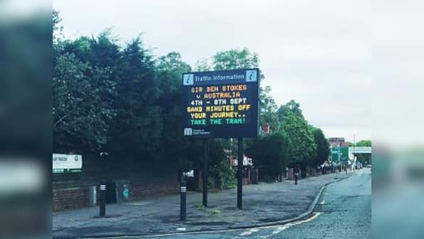 Ashes 2019: Manchester traffic board takes sandpaper dig at Australia ahead of fourth Test at Old Trafford