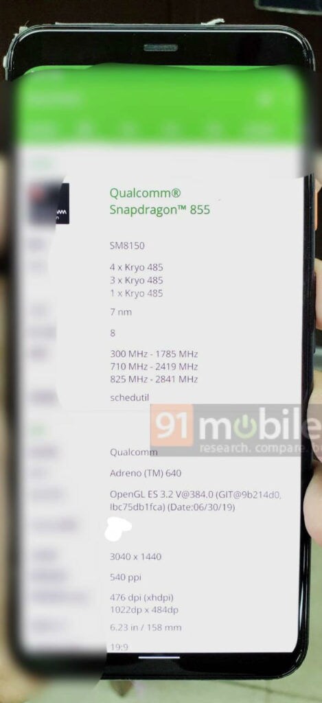 Pixel 4 XL is expected to be powered by Snapdragon 855. Image: 91Mobiles