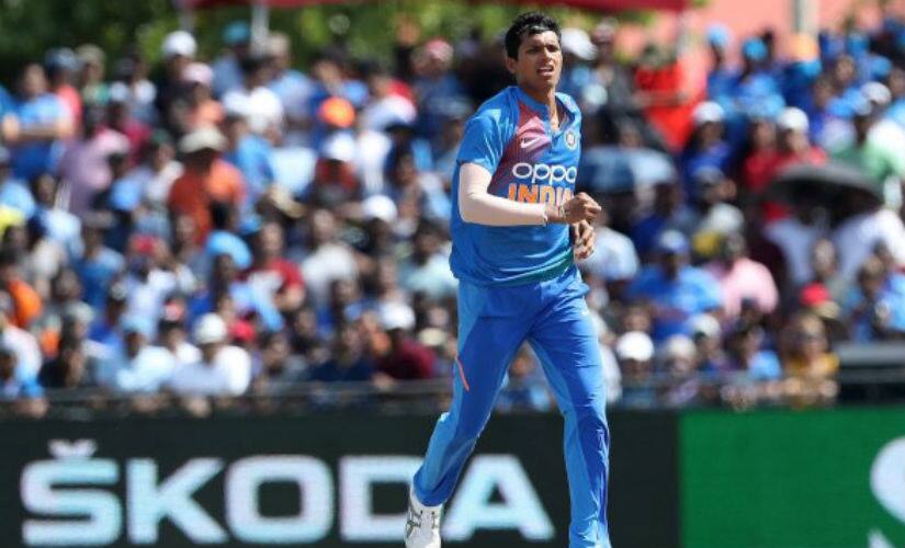 Navdeep Saini took five wickets during his debut series in West Indies. @BCCI