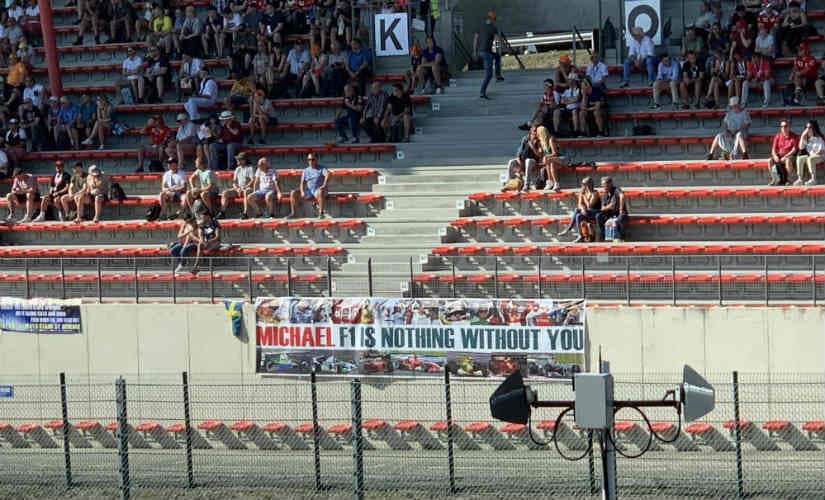 Fans pay tribute to Formula  One legend Michael Schumacher. Image: Kunal Shah/Mithila Mehta