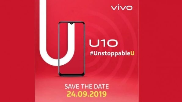 Vivo to unveil a new U-series phone in India called U10 on 24 September