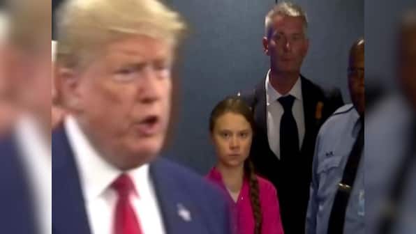 Greta Thunberg 'death stare' at Donald Trump at UN goes viral: Twitterati reacts to 'relatable' moment when US president walks past teen climate activist