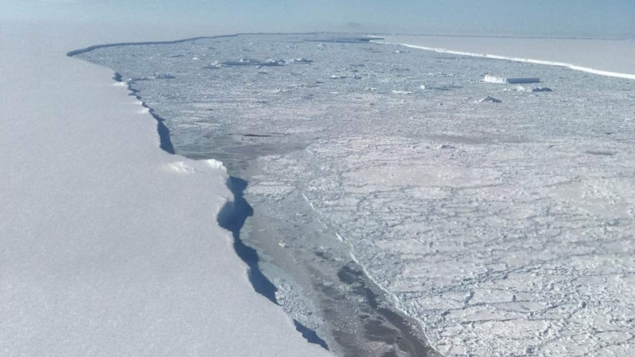West Antarctica's ice sheet has shed about 150 billion tonnes of mass every year since 2005.