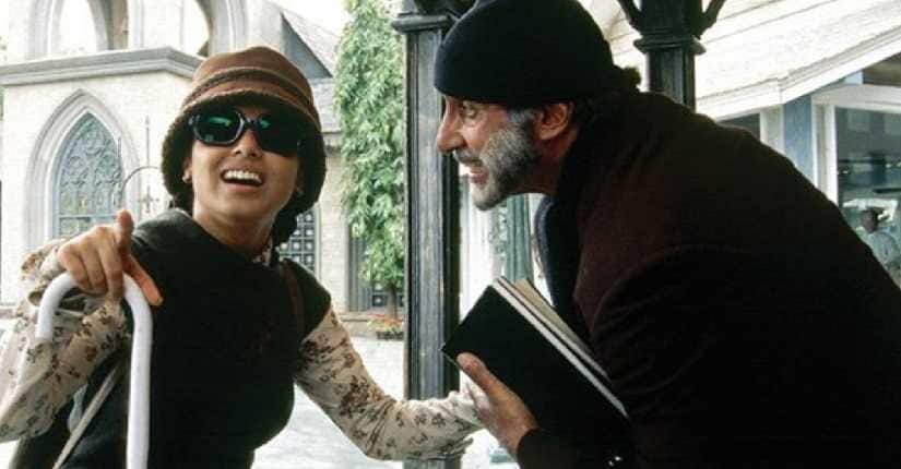 Rani Mukerji and Amitabh Bachchan in a still from Black. Image from Twitter