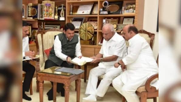 BS Yediyurappa meets Devendra Fadnavis in Mumbai; duo decides to set up panel for dam management in Karnataka, Maharashtra