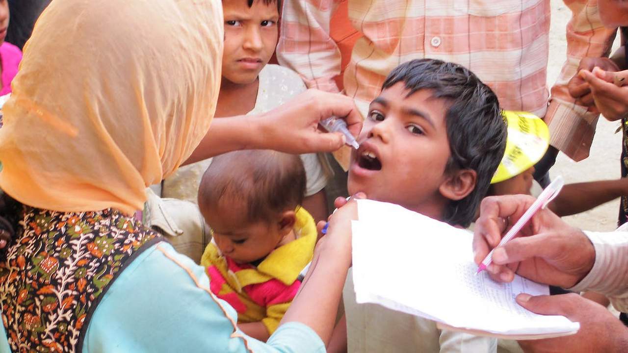 The oral polio vaccine is most commonly used in the developing world, despite one big problem. image credit: CDC/Alan Janssen, MSPH, CC BY
