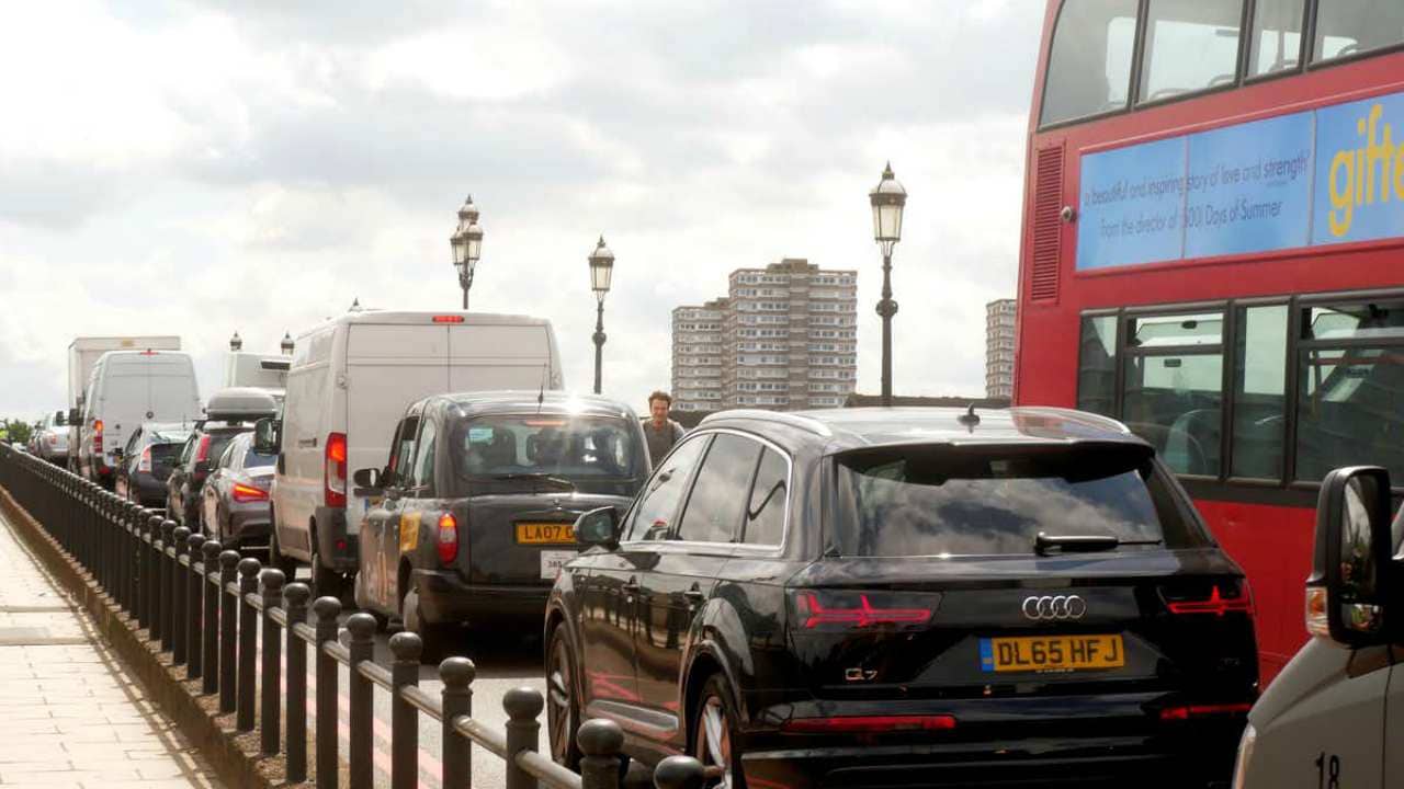 Polluted megacities include those such as Paris, London and Los Angeles. Here, traffic is shown in the city of London, UK. image credit: Shutterstock
