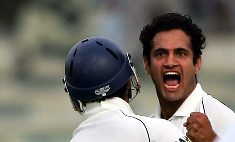 Irfan Pathan celebrates after dismissing Younis Khan. Reuters