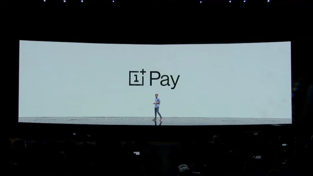 OnePlus Pay was announced during the launch of OnePlus 7T and OnePlus TV. Image: OnePlus India/YouTube.
