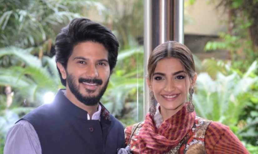 Dulquer Salmaan and Sonam Kapoor. Image from Twitter