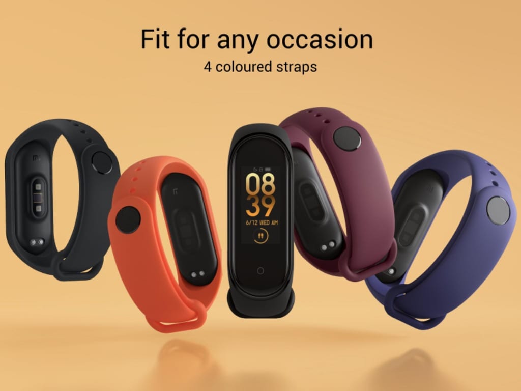 Xiaomi Mi Smart Band 4 comes with a full-colour AMOLED display. Image: Xiaomi India/Twitter.