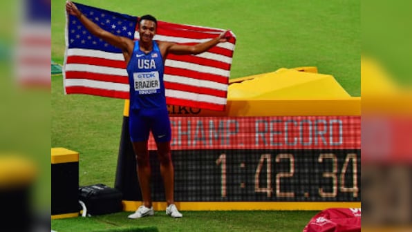 World Athletics Championships 2019: Donavan Brazier brushes off doping controversy to win 800 metres gold in record time