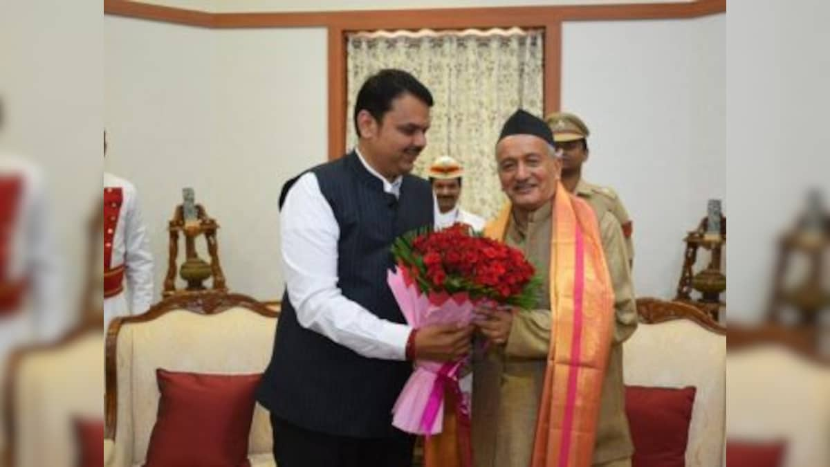 Amid power-share tussle in Maharashtra, Devendra Fadnavis, Shiv Sena's Diwakar Raote meet Governor Koshyari, dub it 'courtesy calls'