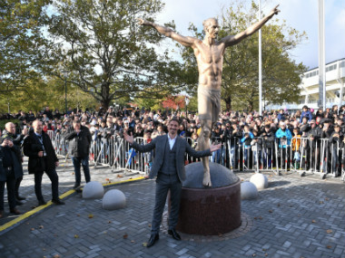 Former Sweden international Zlatan Ibrahimovic unveils larger than life statue in hometown Malmo Former Sweden international Zlatan Ibrahimovic unveils larger than life statue in hometown Malmo