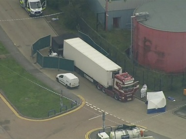39 found dead inside truck container in southeast England; UK police suspect victims were trafficked through Bulgaria 39 found dead inside truck container in southeast England; UK police suspect victims were trafficked through Bulgaria