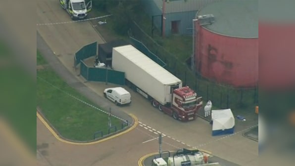 39 found dead inside truck container in southeast England; UK police suspect victims were trafficked through Bulgaria