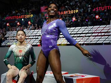 World Gymnastics Championships 2019: Simone Biles wins women's beam gold to set new world record of 24 medals
