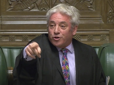 UK House Speaker John Bercow denies Boris Johnson second vote on Brexit deal, says it would be 'repetitive and disorderly' UK House Speaker John Bercow denies Boris Johnson second vote on Brexit deal, says it would be 'repetitive and disorderly'
