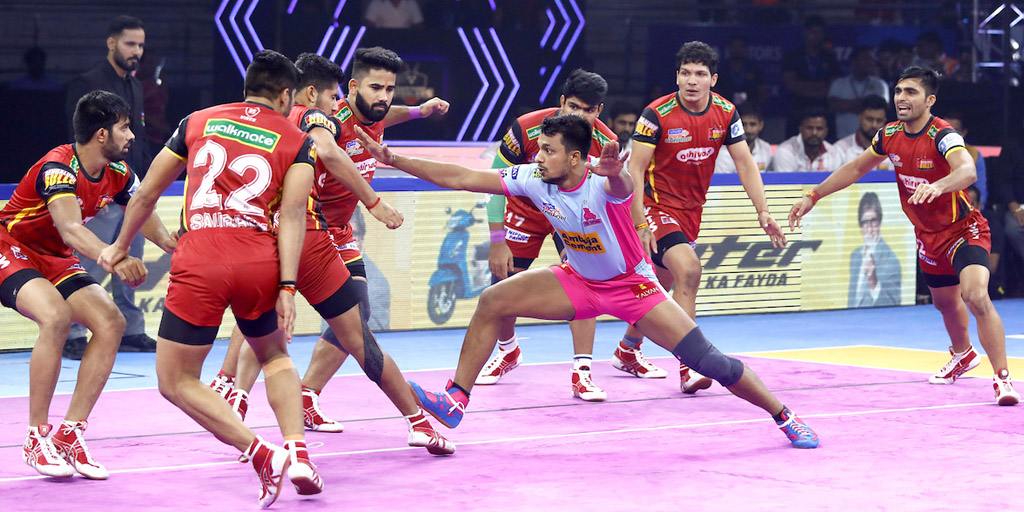 Pro Kabaddi 2019: Deepak Narwal shines as Jaipur Pink Panthers pull off  come-back win over Bengaluru Bulls-Sports News , Firstpost