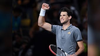 Paris Masters 2019: Dominic Thiem survives scare against Milos Raonic to reach third round; Stefanos Tsitsipas, Denis Shapovalov advance