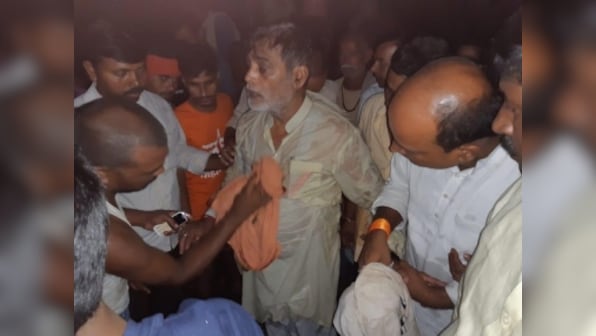 Bihar BJP MP Ram Kripal Yadav falls into river in Patna during visit to flood-hit areas in state