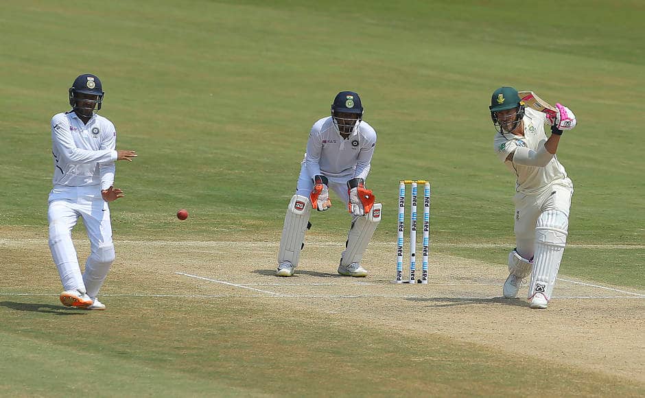 Proteas skipper Faf du Plessis played his part by scoring 55 runsin a knock which consisted of eight fours and one six. AP 