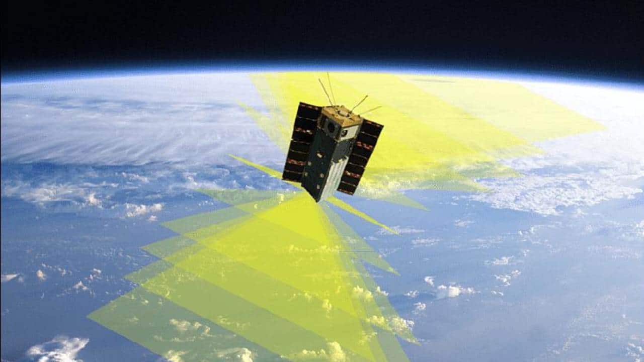 An artistic rendering of HARP’s wide field of view of aerosols below. Image: NASA