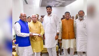 Haryana govt formation updates: Manohar Lal Khattar sworn-in for 'second innings' as CM, Dushyant Chautala takes oath deputy CM