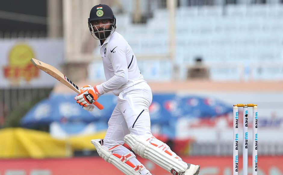 Ravindra Jadeja played a knock of 51 runs, hitting four fours during his innings. AP 