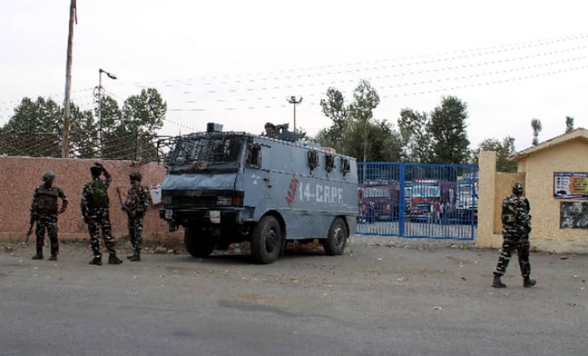 Security has been beefed up in Shopian following attack on migrants. Image courtesy: Nisar Ul Haq