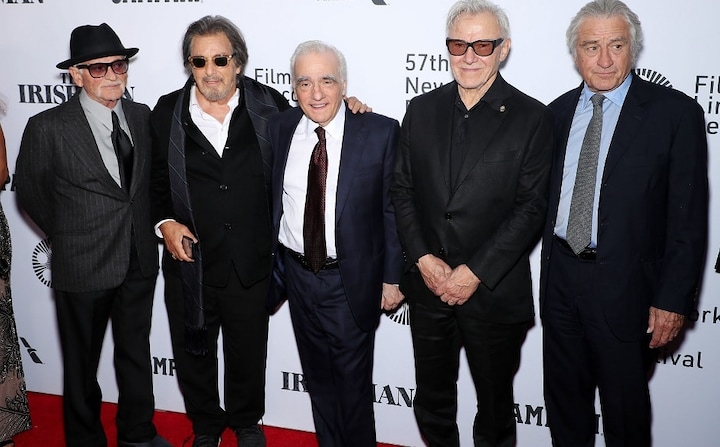 Al Pacino, Martin Scorsese, Robert De Niro, Joe Pesci attend The Irishman's world premiere at New York Film Festival