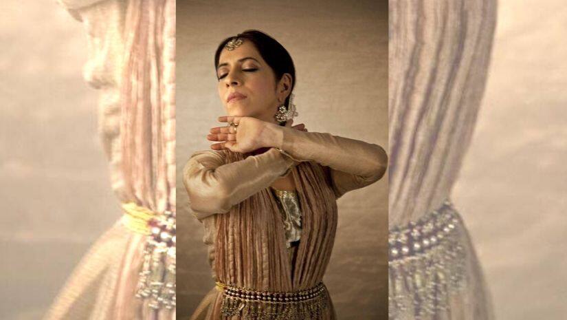 The artiste suggests that she continues to perform Footprints on Water, one of her oldest productions simply because it resonates with her to this day. Image courtesy Dinesh Khanna/ Aditi Mangaldas Dance Company