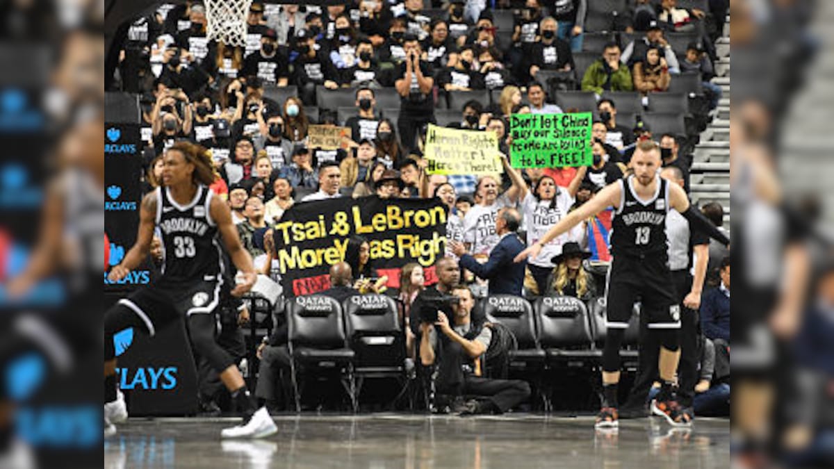 NBA 2019-20: Brooklyn Nets' clash with Toronto Raptors draws Hong Kong protest backers as NBA-China row simmers