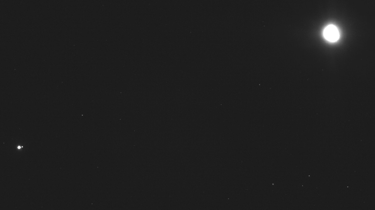 Image of Earth, the Moon and Bennu captured by the NavCam on OSIRIS-REx. Image: NASA Goddard