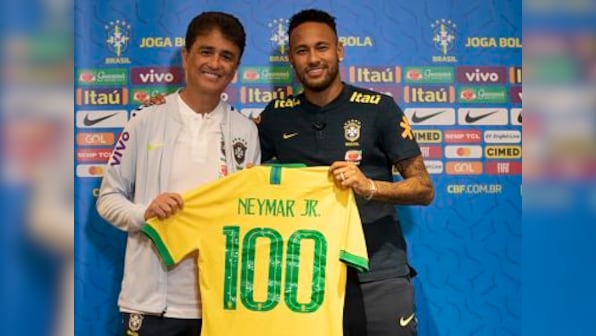 Neymar says he is 'happy playing' for Brazil and Paris Saint-Germain as forward for 100th international appearance