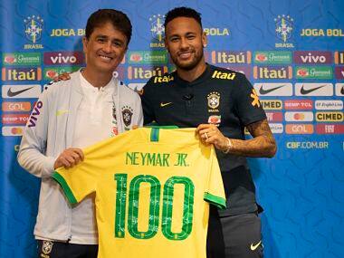 Neymar becomes youngest to 100 Brazil caps in friendly draw with Senegal in Singapore