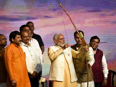 Narendra Modi attends Dussehra celebration in Delhi's Dwarka, calls for women empowerment, water conservation and avoiding single-use plastic Narendra Modi attends Dussehra celebration in Delhi's Dwarka, calls for women empowerment, water conservation and avoiding single-use plastic