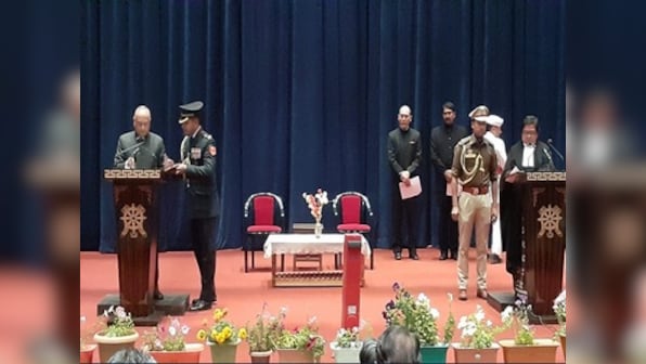Former bureaucrat RK Mathur takes oath as Ladakh's first LG after Jammu and Kashmir officially split into two UTs