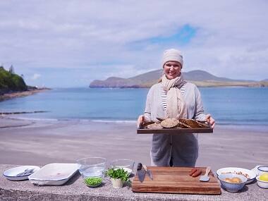 Irish chef Rachel Allen's show documents recipes from people’s homes, country kitchens along Ireland coastline