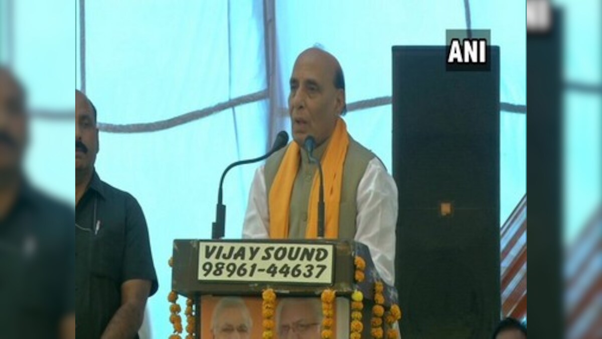 Rajnath Singh accuses Congress of 'internationalising' Kashmir issue, reiterates it as 'internal matter' during rally in poll-bound Haryana