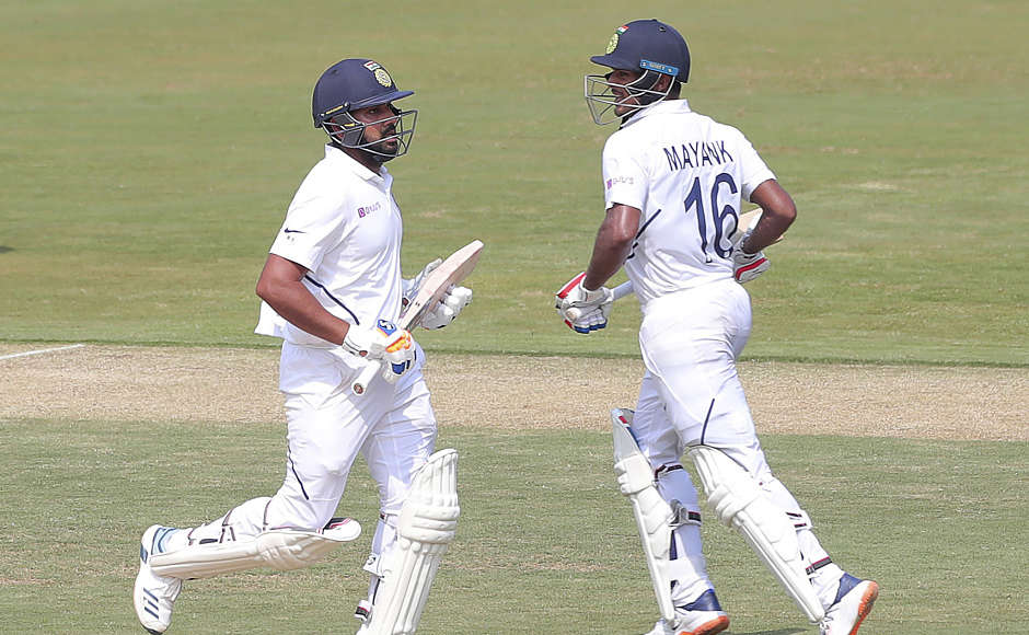 Rohit Sharma, Mayank Agarwal's unbeaten partnership helps India take early advantage over South Africa on opening day of first Test Rohit Sharma, Mayank Agarwal's unbeaten partnership helps India take early advantage over South Africa on opening day of first Test