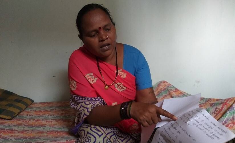 Kumaribai Jamkata with a list of demands submitted to government officials last year. Firstpost/Natasha Trivedi