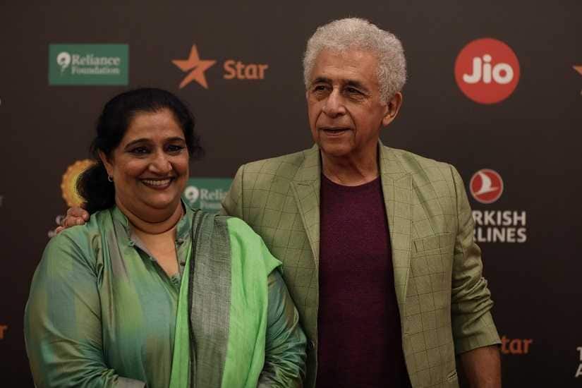 Seema Pahwa and Naseeruddin Shah. Image courtesy - MAMI 2019