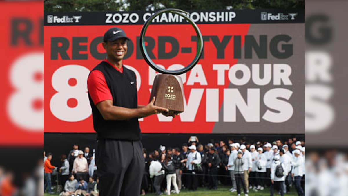 Zozo Championship: Tiger Woods makes golfing history by equalling Sam Snead's record of 82 US PGA Tour titles