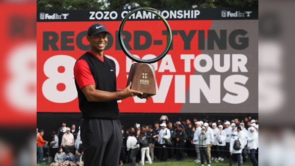 Zozo Championship: Tiger Woods makes golfing history by equalling Sam Snead's record of 82 US PGA Tour titles