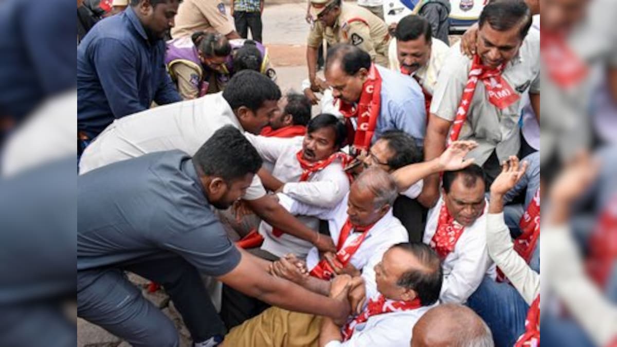 Telangana bus strike enters 15th day: TSRTC employees launch state-wide bandh demanding merging of transport body with state govt