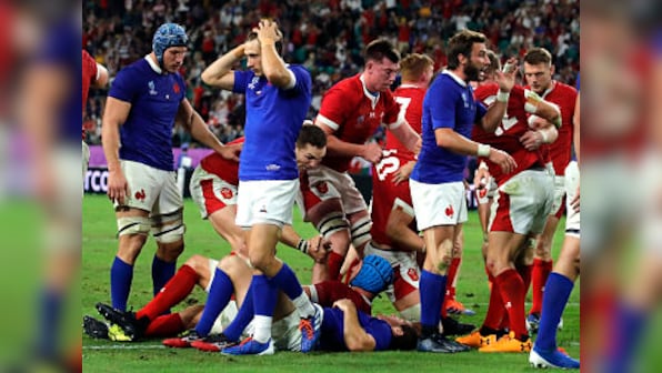 Rugby World Cup 2019: Ross Moriartey leaves it late to guide Wales to semi-final with thrilling win over 14-man France