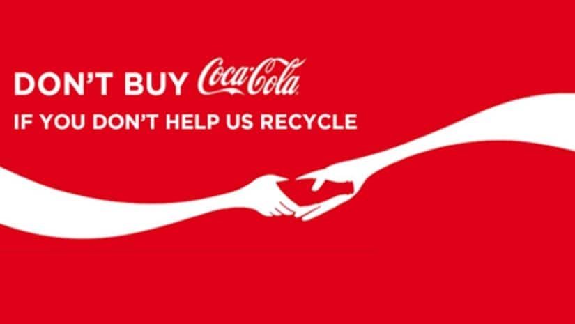 A CocaCola recycling campaign that ran in the 2019 European summer. Supplied by author/ The Conversation